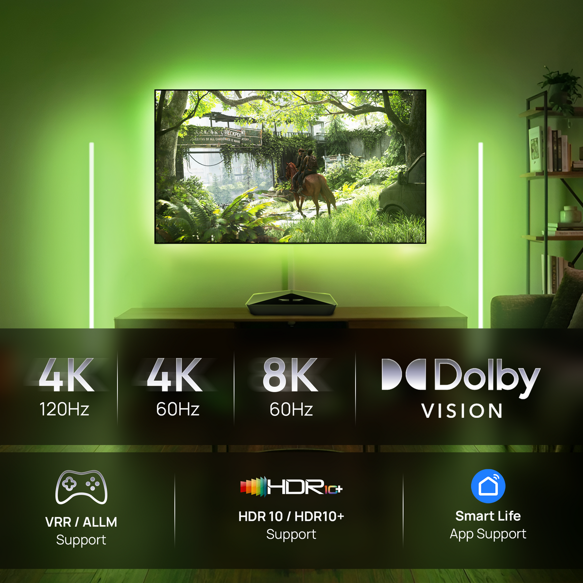 Mitsuko AmbiMotion 2.1 Pro TV Backlight Kit with 3 HDMI 2.1 Ports